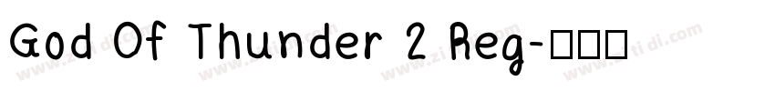 God Of Thunder 2 Reg字体转换
